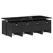 Set mobilier de grădină cu perne, 9 piese, negru, poliratan - WALTI WALTI