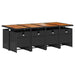 Set mobilier de grădină cu perne, 9 piese, negru, poliratan - WALTI WALTI