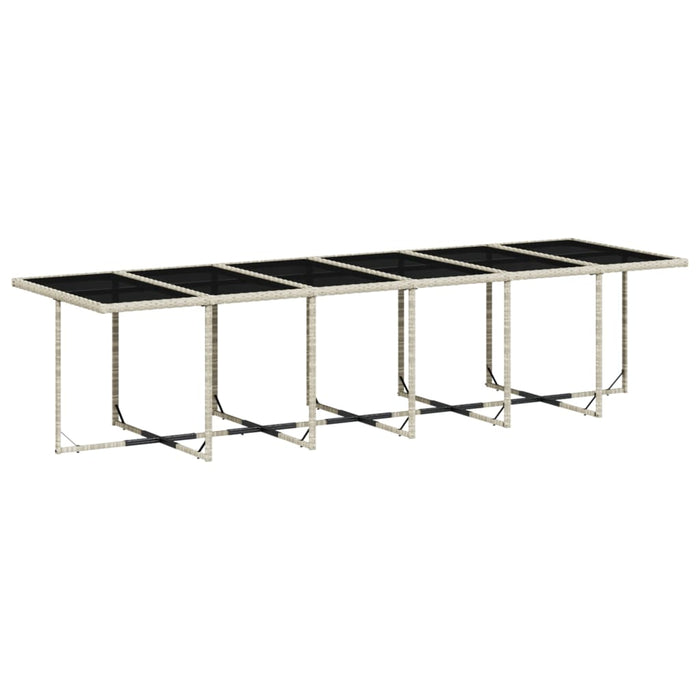 Set mobilier de grădină cu perne 13 piese gri deschis poliratan - WALTI WALTI