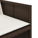 Set mobilier de grădină cu perne, 9 piese, maro, poliratan - WALTI WALTI