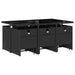 Set mobilier de exterior cu perne, 11 piese, negru, poliratan - WALTI WALTI