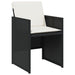 Set mobilier de exterior cu perne, 11 piese, negru, poliratan - WALTI WALTI