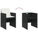Set mobilier de exterior cu perne, 11 piese, negru, poliratan - WALTI WALTI
