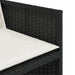 Set mobilier de exterior cu perne, 11 piese, negru, poliratan - WALTI WALTI