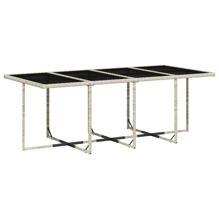 Set mobilier de grădină cu perne 13 piese gri deschis poliratan - WALTI WALTI