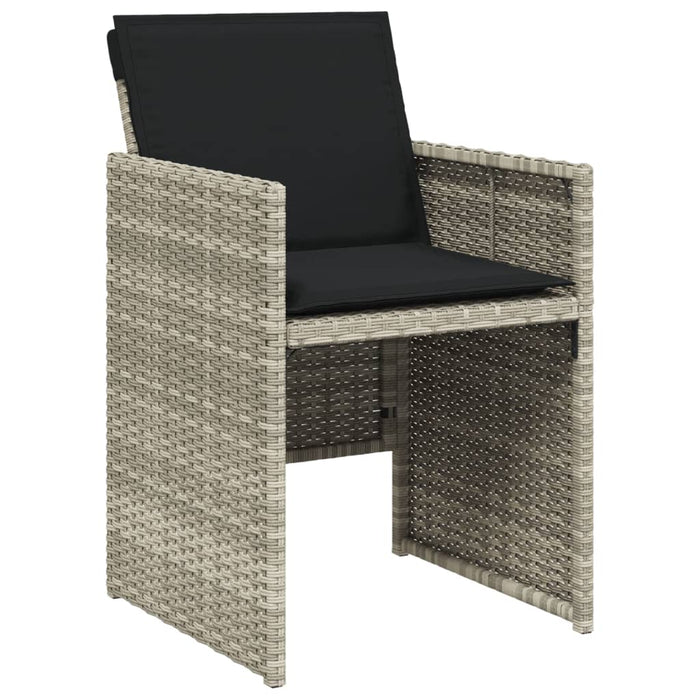 Set mobilier de grădină cu perne 13 piese gri deschis poliratan - WALTI WALTI