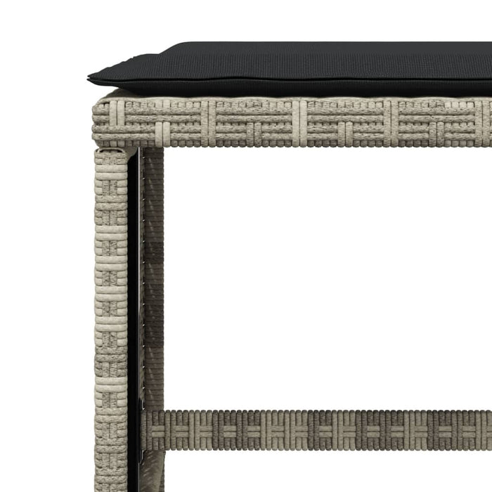 Set mobilier de grădină cu perne 13 piese gri deschis poliratan - WALTI WALTI