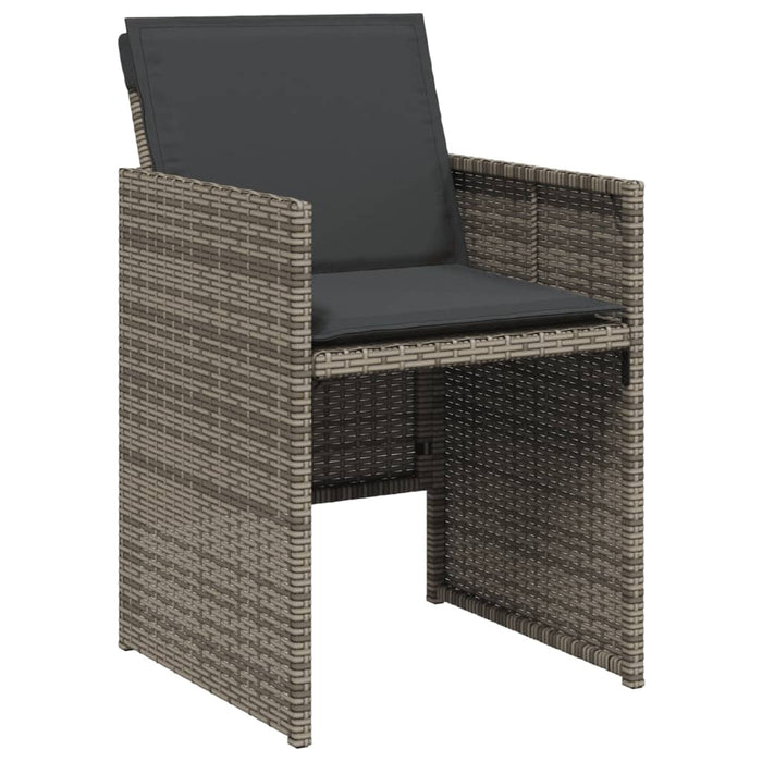 Set mobilier de grădină cu perne, 13 piese, gri, poliratan WALTI