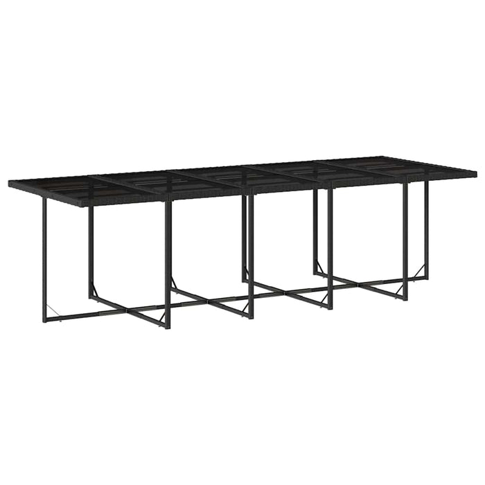 Set mobilier de grădină cu perne, 15 piese, negru, poliratan - WALTI WALTI