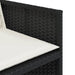 Set mobilier de grădină cu perne, 15 piese, negru, poliratan - WALTI WALTI