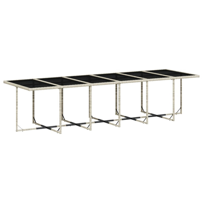 Set mobilier de grădină cu perne 17 piese gri deschis poliratan - WALTI WALTI
