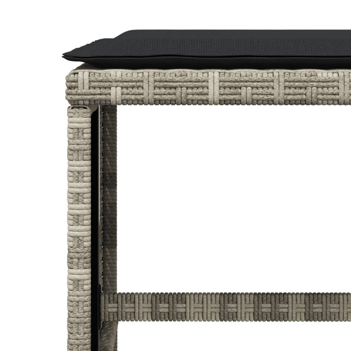 Set mobilier de grădină cu perne 17 piese gri deschis poliratan - WALTI WALTI