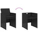 Set mobilier de exterior cu perne, 11 piese, negru, poliratan - WALTI WALTI