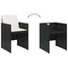 Set mobilier de exterior cu perne, 11 piese, negru, poliratan - WALTI WALTI