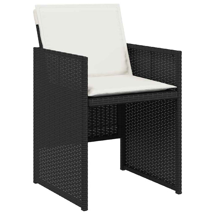 Set mobilier de grădină cu perne, 13 piese, negru, poliratan - WALTI WALTI