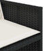 Set mobilier de grădină cu perne, 13 piese, negru, poliratan - WALTI WALTI