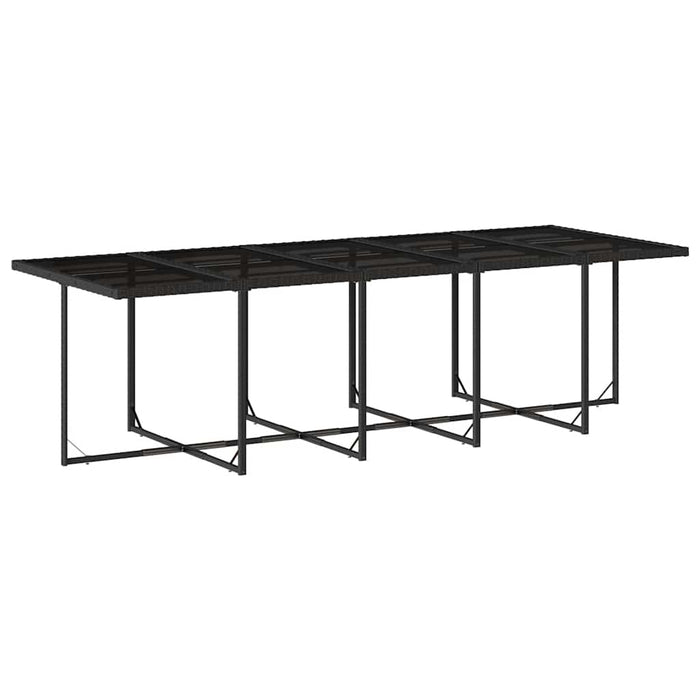 Set mobilier de grădină cu perne, 15 piese, negru, poliratan - WALTI WALTI