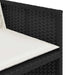 Set mobilier de grădină cu perne, 15 piese, negru, poliratan - WALTI WALTI