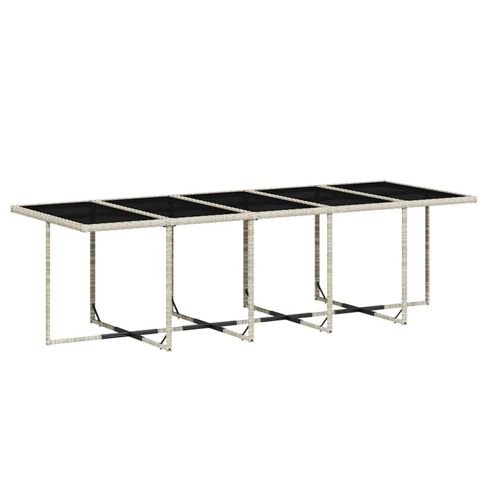 Set mobilier de grădină cu perne 15 piese gri deschis poliratan - WALTI WALTI