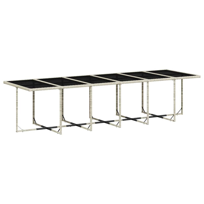 Set mobilier de grădină cu perne 17 piese gri deschis poliratan - WALTI WALTI