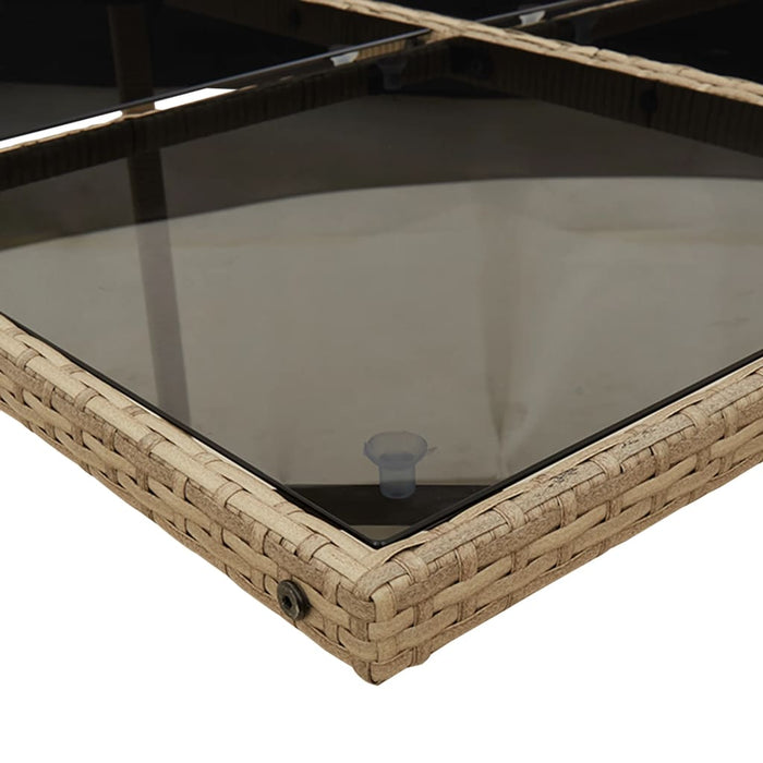 Set mobilier de grădină cu perne, 5 piese, bej, poliratan - WALTI WALTI