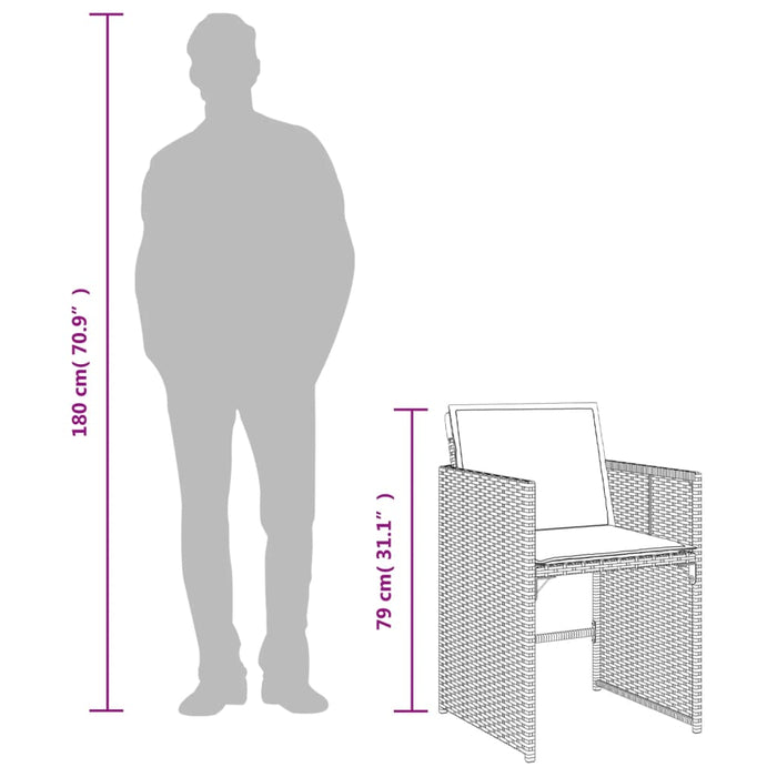 Set mobilier de grădină cu perne, 5 piese, bej, poliratan - WALTI WALTI