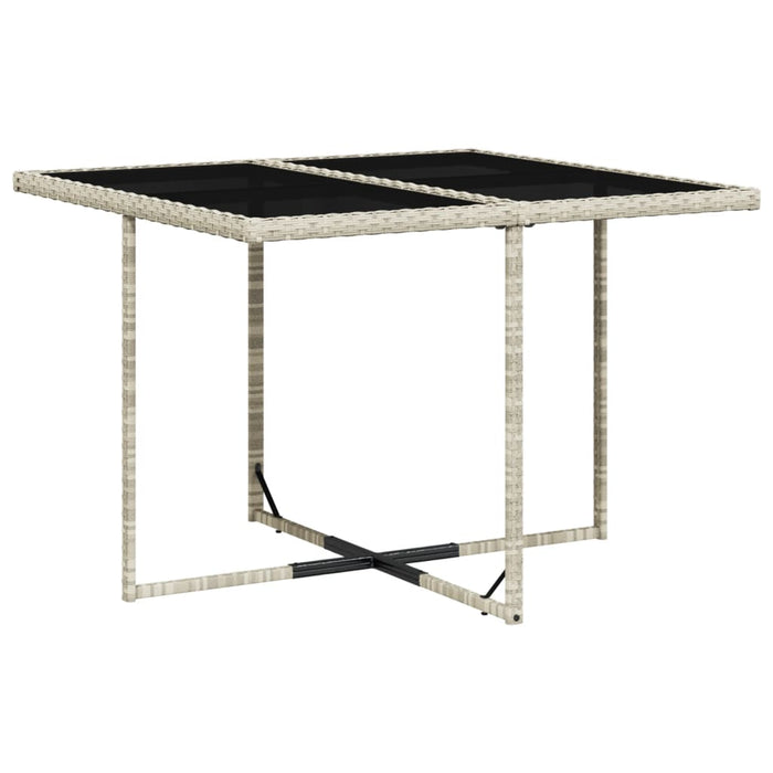 Set mobilier de grădină cu perne, 5 piese gri deschis poliratan - WALTI WALTI