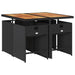 Set mobilier de grădină cu perne, 5 piese, negru, poliratan - WALTI WALTI