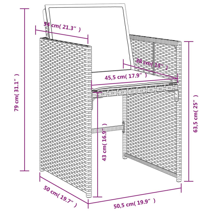 Set mobilier de grădină cu perne, 5 piese, bej, poliratan - WALTI WALTI