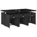 Set mobilier de grădină cu perne, 7 piese, negru, poliratan - WALTI WALTI