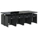 Set mobilier de grădină cu perne, 9 piese, negru, poliratan - WALTI WALTI