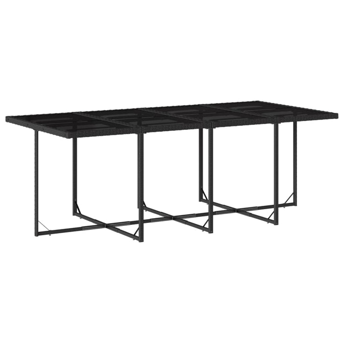 Set mobilier de grădină cu perne, 9 piese, negru, poliratan - WALTI WALTI