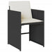Set mobilier de grădină cu perne, 9 piese, negru, poliratan - WALTI WALTI
