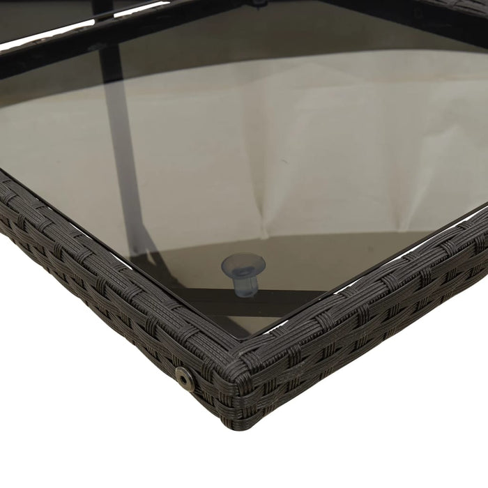 Set mobilier de grădină cu perne, 9 piese, negru, poliratan - WALTI WALTI