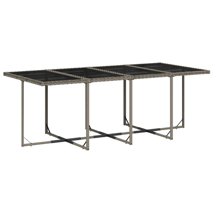 Set mobilier grădină cu perne, 9 piese, gri, poliratan - WALTI WALTI