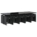 Set mobilier de exterior cu perne, 11 piese, negru, poliratan - WALTI WALTI
