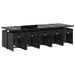Set mobilier de exterior cu perne, 11 piese, negru, poliratan - WALTI WALTI