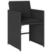 Set mobilier de exterior cu perne, 11 piese, negru, poliratan - WALTI WALTI