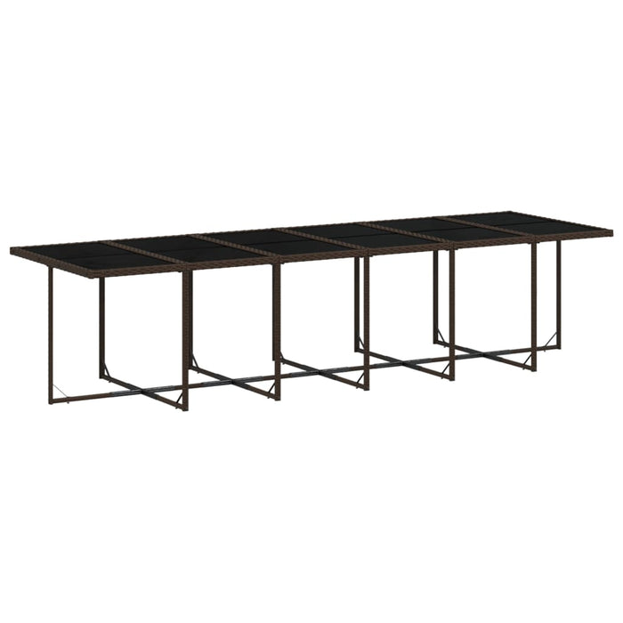 Set mobilier de grădină, 13 piese, maro, cu perne, poliratan - WALTI WALTI