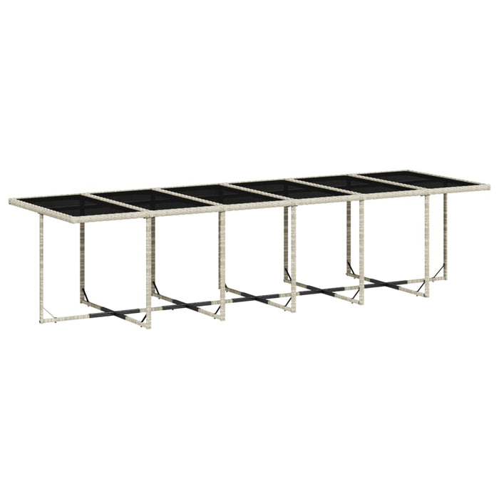 Set mobilier de grădină cu perne 13 piese gri deschis poliratan - WALTI WALTI