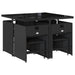 Set mobilier de grădină cu perne, 9 piese, negru, poliratan - WALTI WALTI