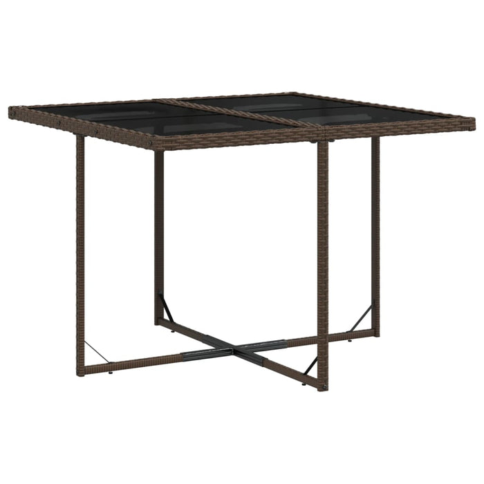 Set mobilier de grădină cu perne, 9 piese, maro, poliratan WALTI