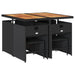 Set mobilier de grădină cu perne, 9 piese, negru, poliratan - WALTI WALTI