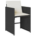 Set mobilier de grădină cu perne, 9 piese, negru, poliratan - WALTI WALTI