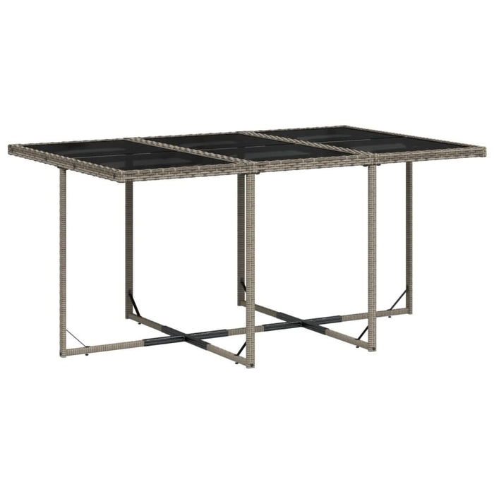 Set mobilier de grădină cu perne, 11 piese, gri, poliratan - WALTI WALTI