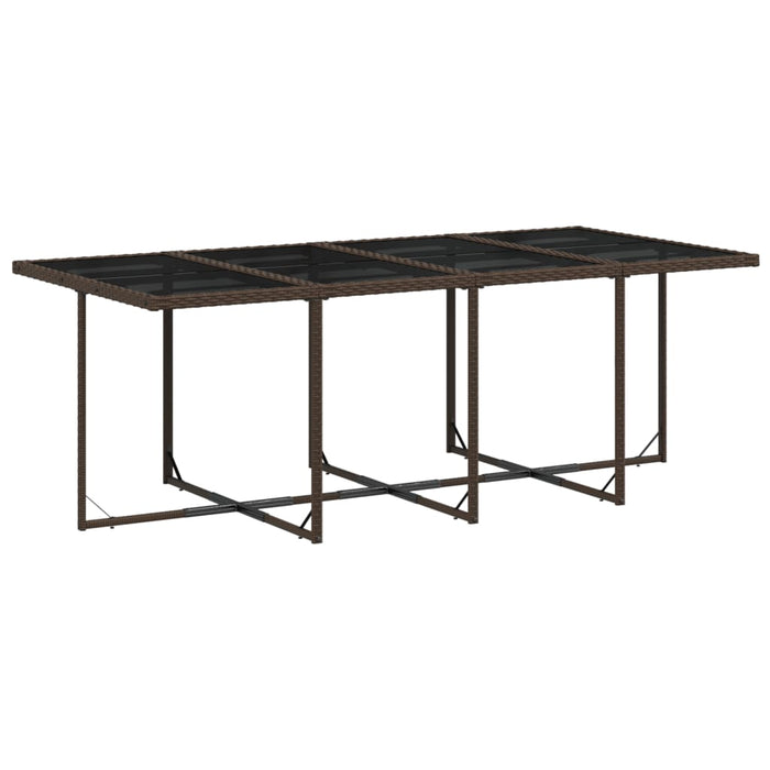 Set mobilier de grădină, 13 piese, maro, cu perne, poliratan WALTI