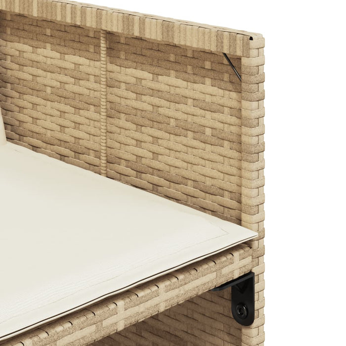 Set mobilier de grădină cu perne, 13 piese, bej, poliratan - WALTI WALTI