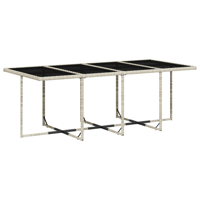 Set mobilier de grădină cu perne 13 piese gri deschis poliratan - WALTI WALTI