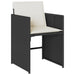 Set mobilier de grădină cu perne, 15 piese, negru, poliratan - WALTI WALTI