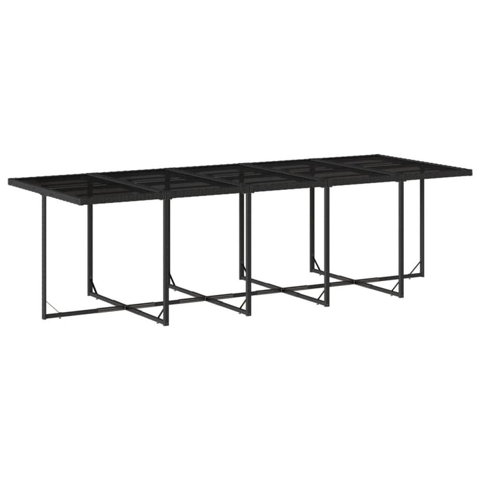 Set mobilier de grădină cu perne, 15 piese, negru, poliratan - WALTI WALTI